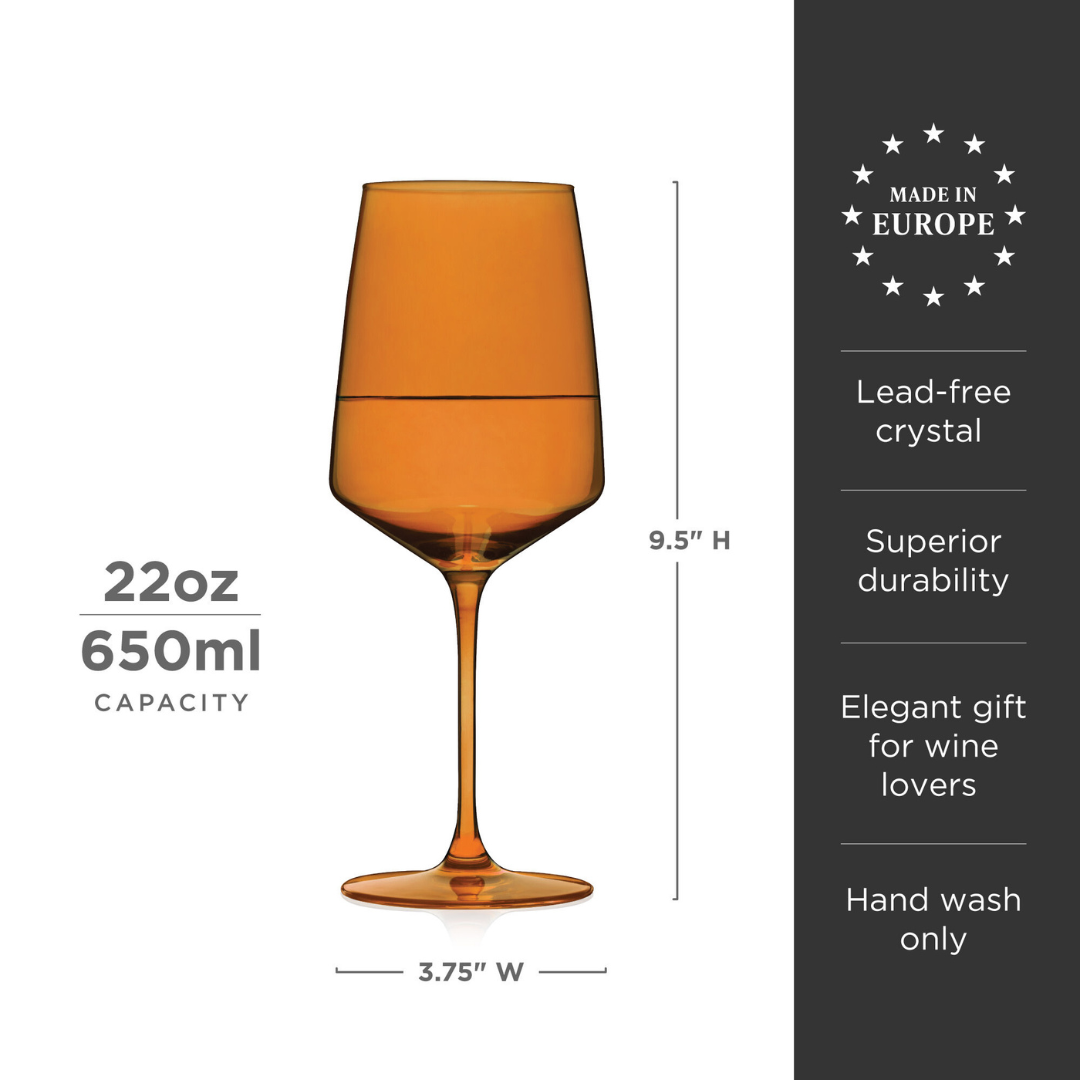 Reserve Nouveau Crystal Wine Glasses - Sunset
