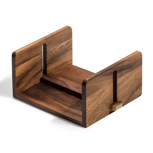 Acacia wood napkin holder